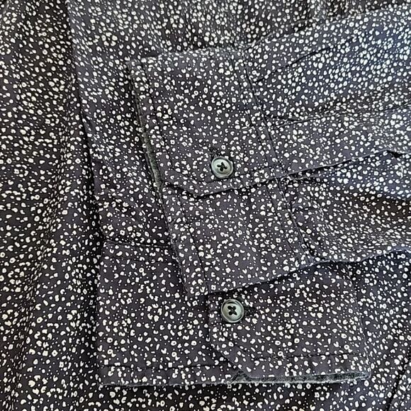 Tailored Recreation Men's Button Down Long Sleeves Cotton Shirt Navy Blue 2XL - Picture 13 of 16